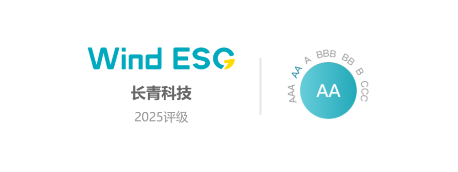祝賀長青科技榮獲“上市公司W(wǎng)ind ESG AA”評級！